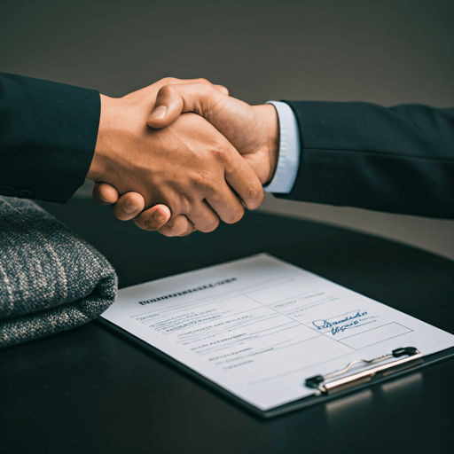 Signed purchase order with home textile products
